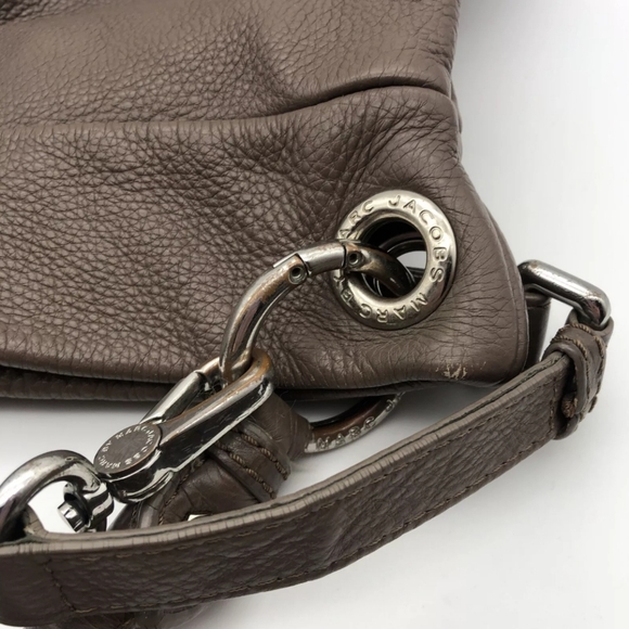 Marc by Marc Jacobs  Classic Q Hillier Gray Tan Leather Hobo Shoulder Bag - Picture 6 of 9